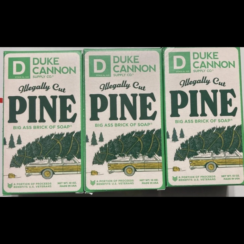 Duke Cannon Illegally Cut Pine 3 Bars of Soap NEW Big A** Brick Soap